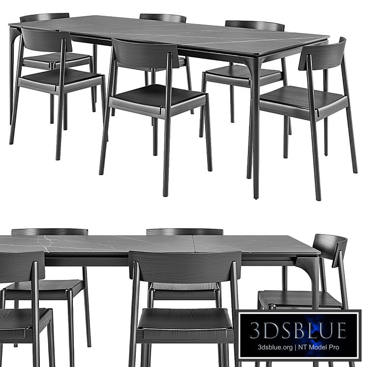 Silhouette table + Scandia chair