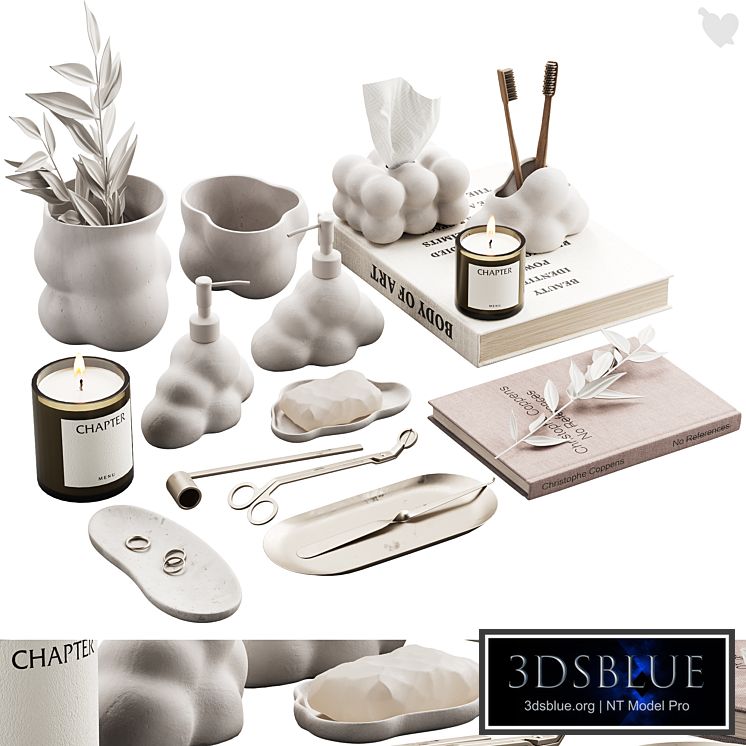 487 bathroom decorative set 03 cloud accessories 01