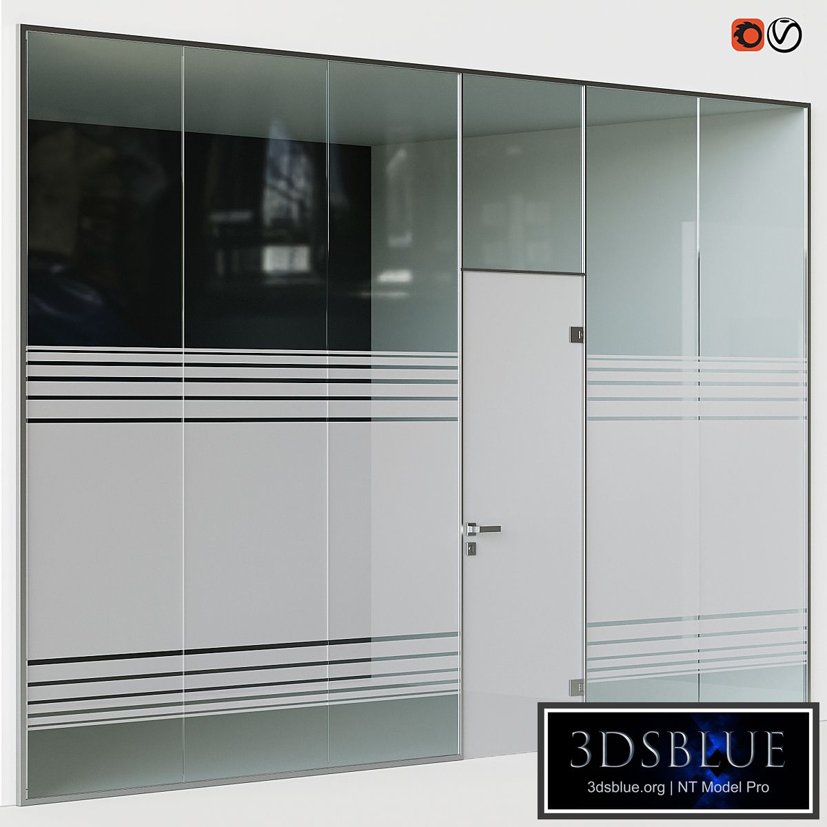 Glass office partitions Doors