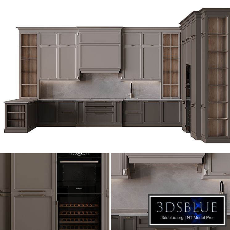 Kitchen in neoclassical style 58