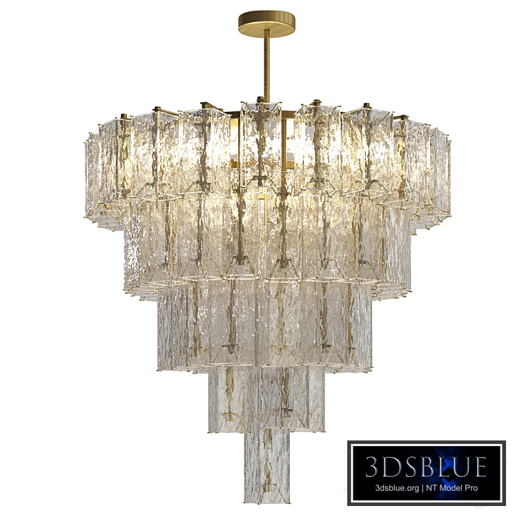 Large Glass Chandelier 1960s