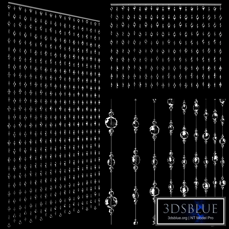 Curtains made of beads "Waterfall"