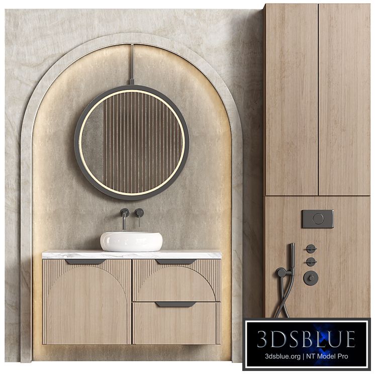 Bathroom furniture 003 in a modern minimalist style