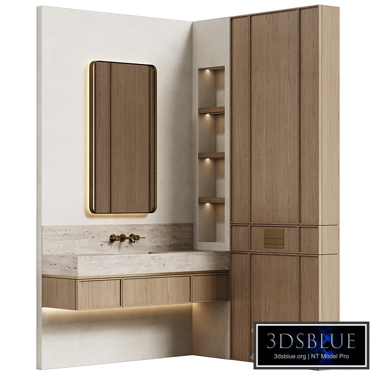 Bathroom furniture 04 in a modern minimalist style