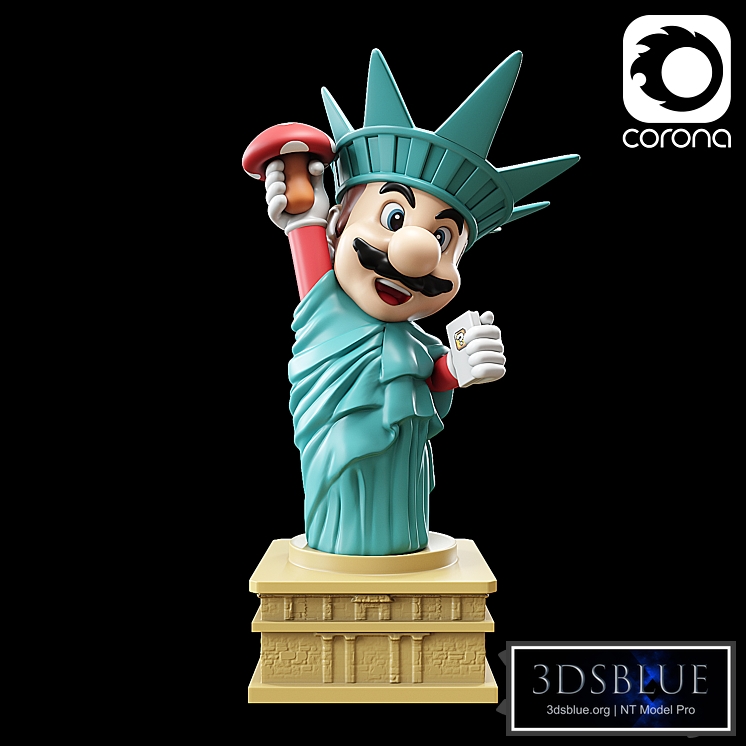 Mario Figure (Statue of Liberty)