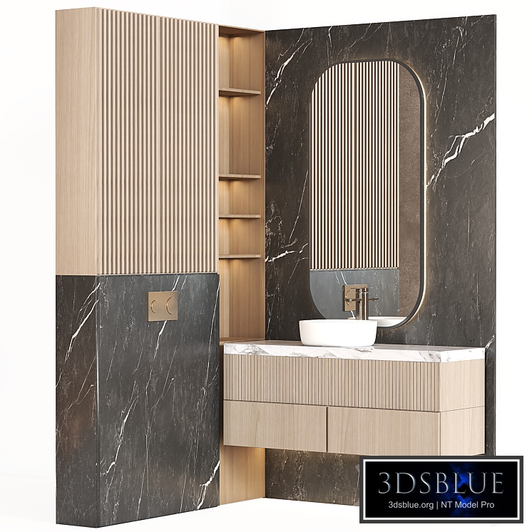 Bathroom furniture 006 in a modern minimalist style