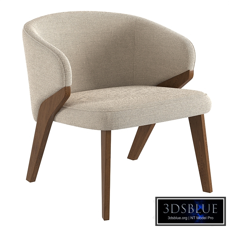 NORA Fabric easy chair with armrests By BROSS