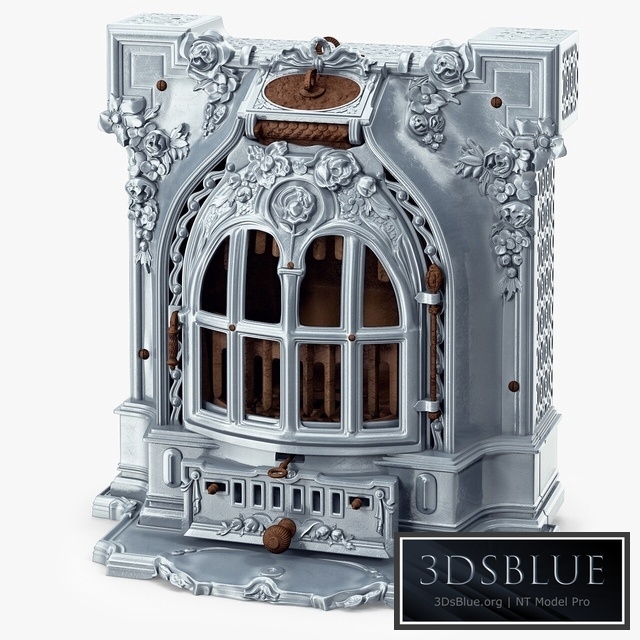 Antique Fireplace Lent Moyen Vif Salamandre