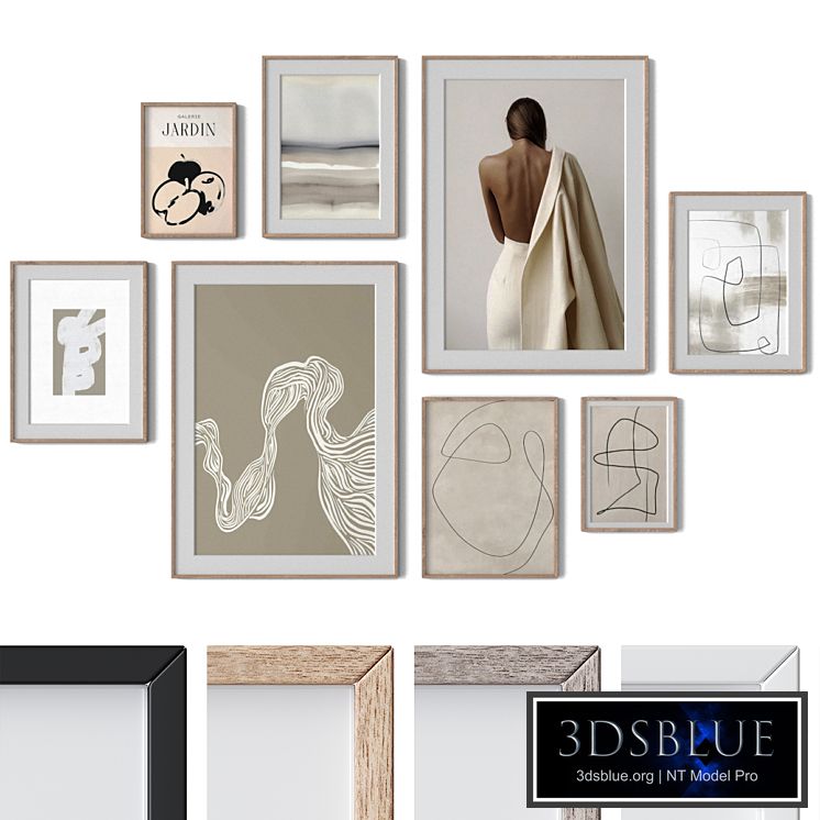 Set of 8 wall paintings 3007