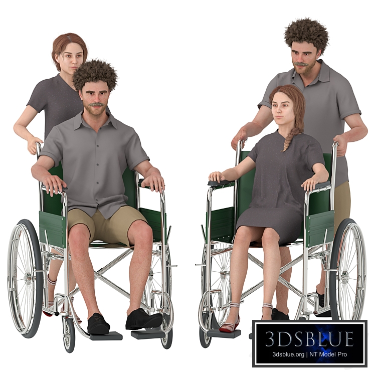 Man and Woman on Wheelchair