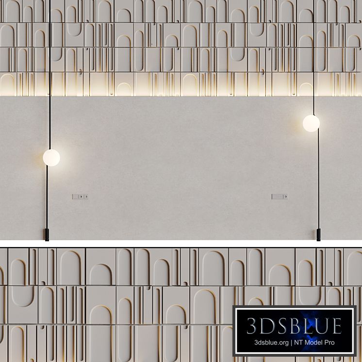 Decorative wall 3D panel 014