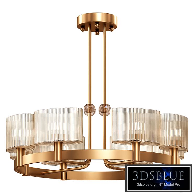 Small chandelier Chicago matte gold
