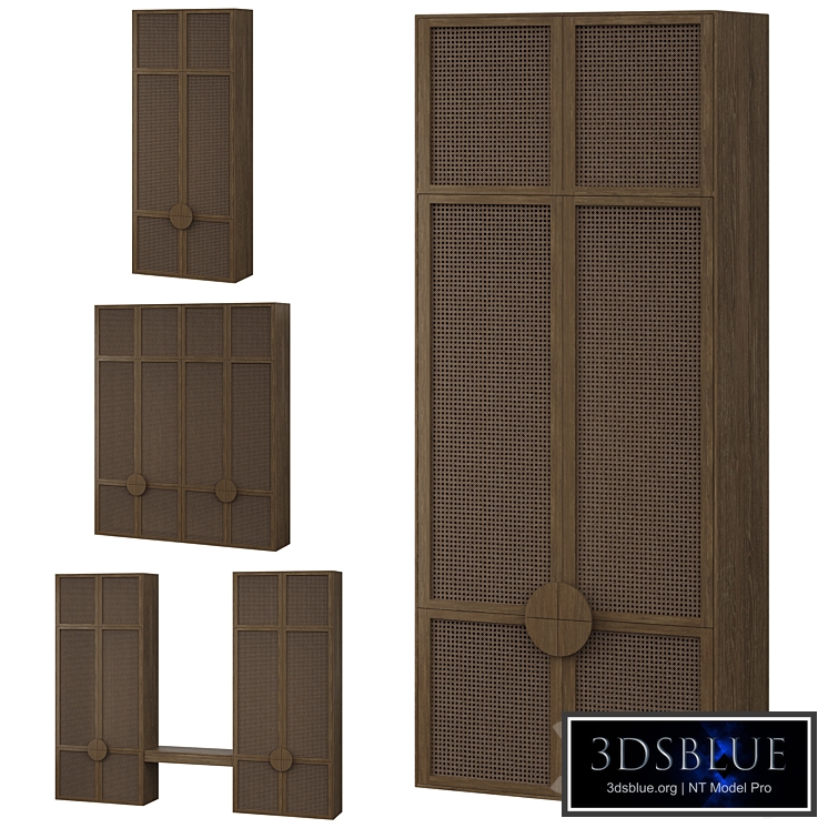 Wardrobe furniture set rattan