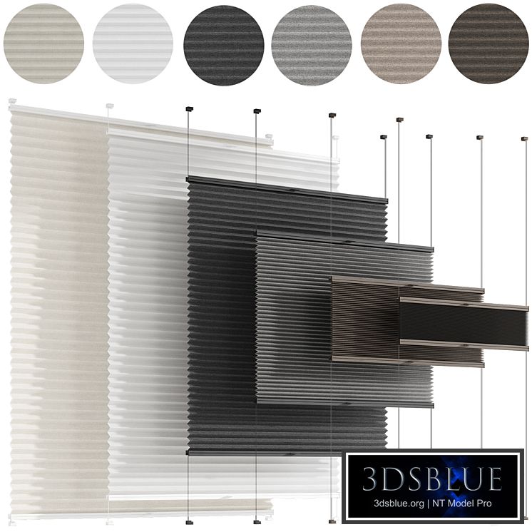 Animated pleated curtains