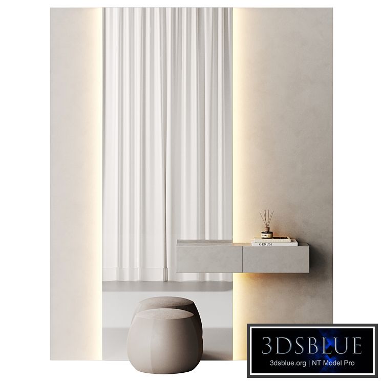 The hallway area is in a minimalist style