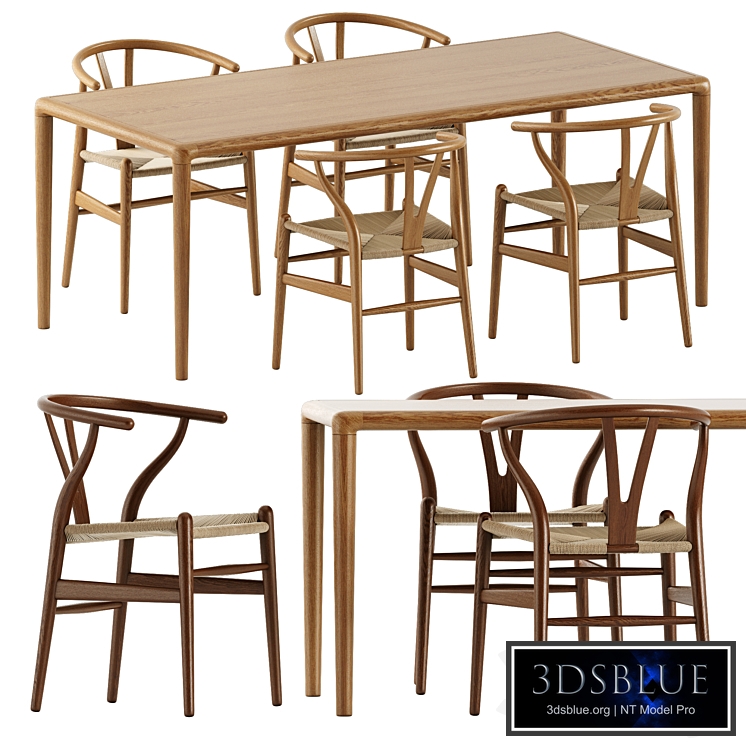 CH24 chairs by Carl Hansen and Son and Lyon table by Timeandstyle