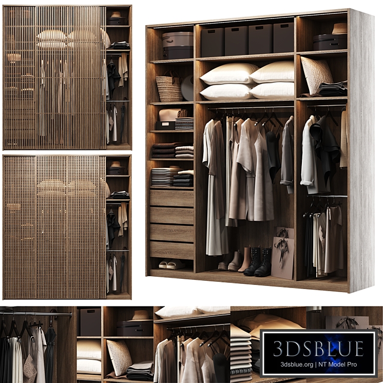 Wardrobe with filling and two front options