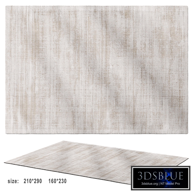 Tribeca - Cream Beige Viscose Rug by Rugvista