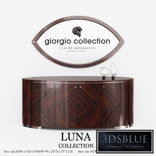 Chest oval mirror with Giorgio collectio, collection Luna