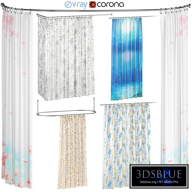 Bathroom curtains set 171