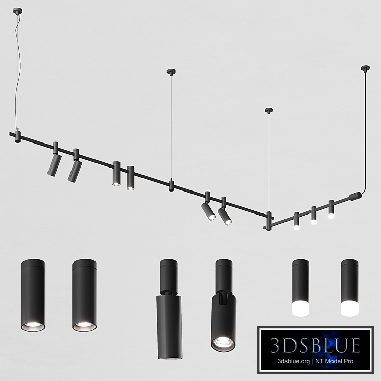Esthetic Magnetic track multi-level magnetic suspension system on cables
