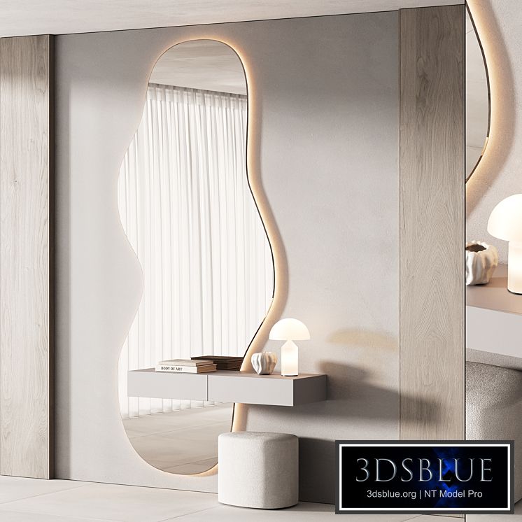 489 hallway zone 10 minimal curved shape mirror 01