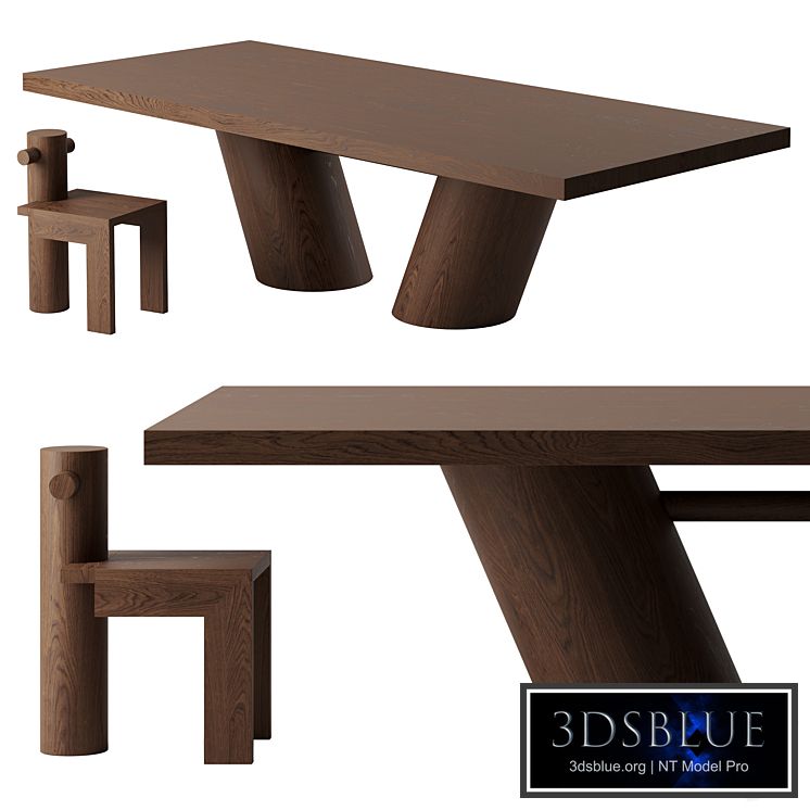 PERENNE TABLE and STOOL BY THOMAS MOISAN