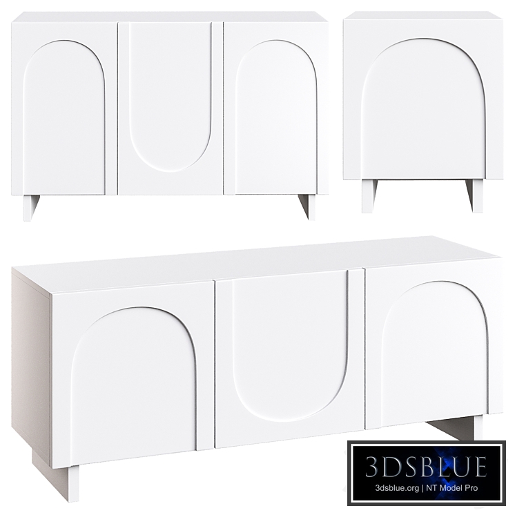 TV stand, bedside table Romer-1 Milk set