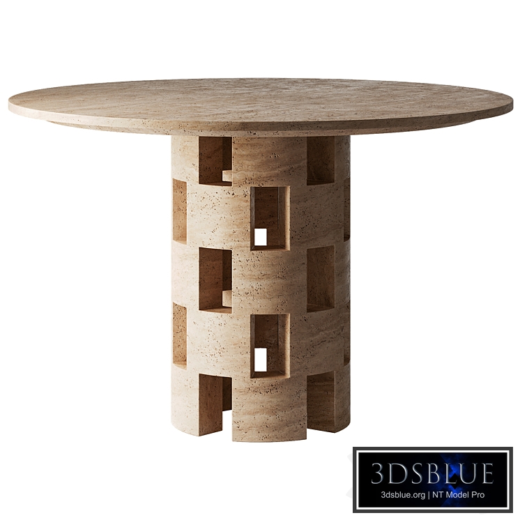 Vivi Dining Table Travertine by Rachel Donath