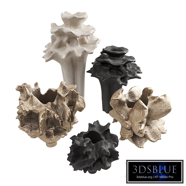 Coral art sculpture vases