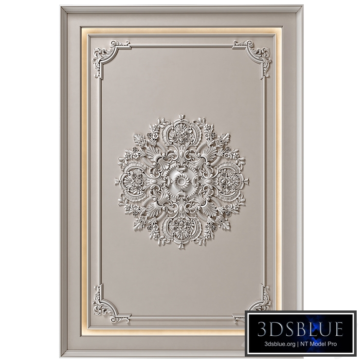Illuminated ceiling in classic style 006