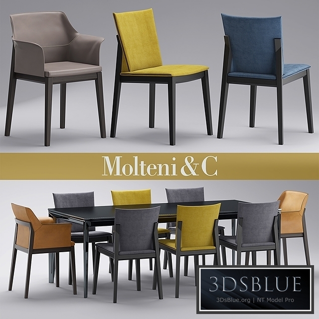 Table and chairs molteni CHAIRS BREVA, TIVAN