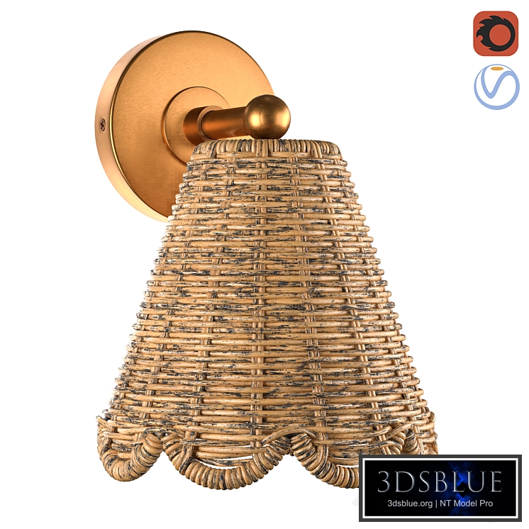 Kismet Hanging wicker rattan Sconce