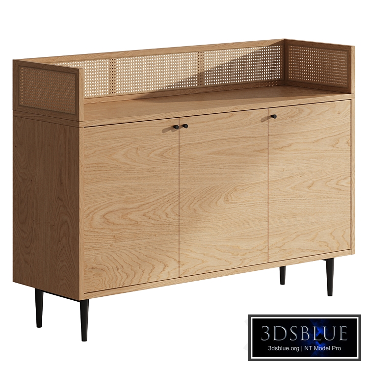 Noya Oak & Rattan Cane Sideboard from LaRedoute