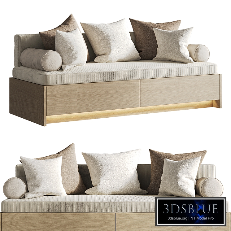 Window seat with cushions