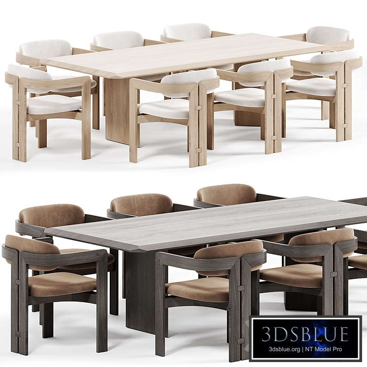 Dolm Plus Table, 0414 Gallottiradice Chair