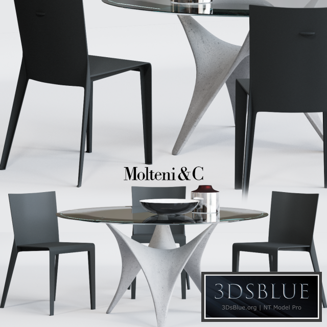 Molteni Alfa Chair and ARC Table
