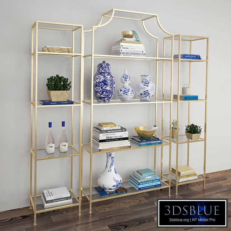 Chloe Etagere_Gold iron shelf