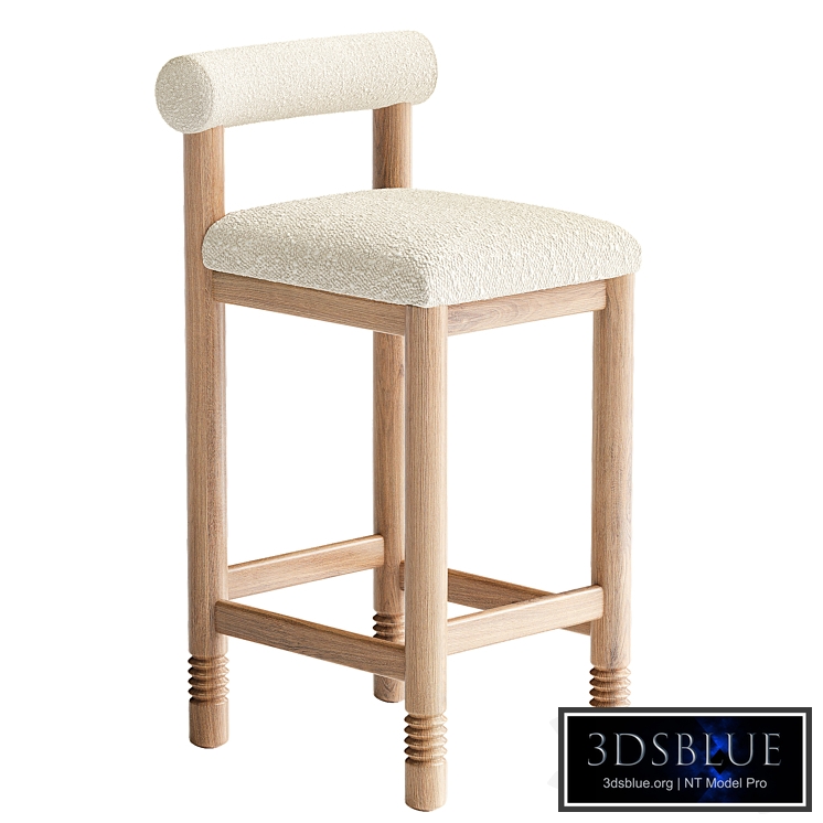 Revival Boucle Oak Counter Stool