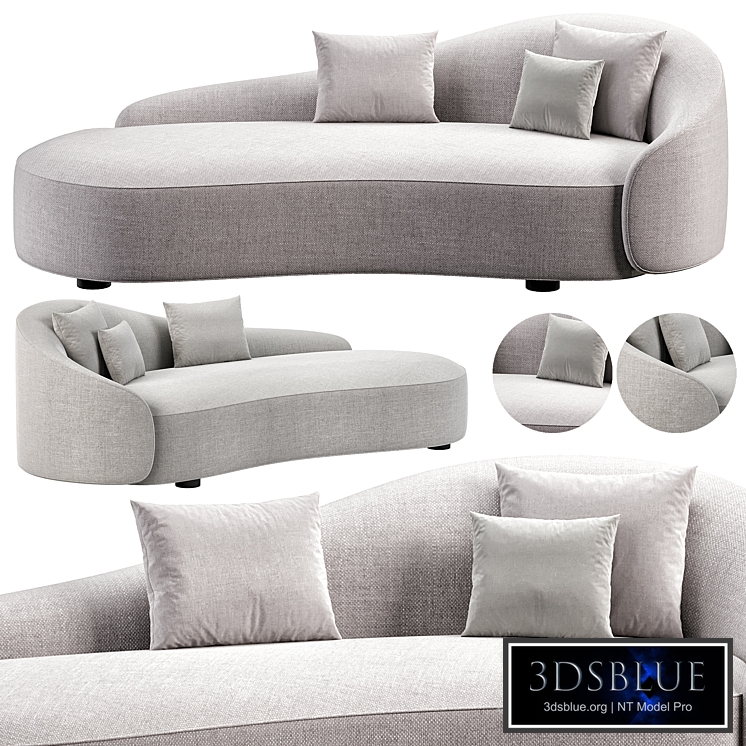 White Contemporary Curved Sofa Eichholtz Rivolo