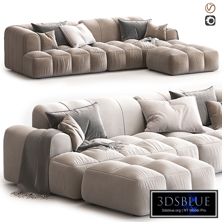 Julia Suede Fabric Soft corner sofa