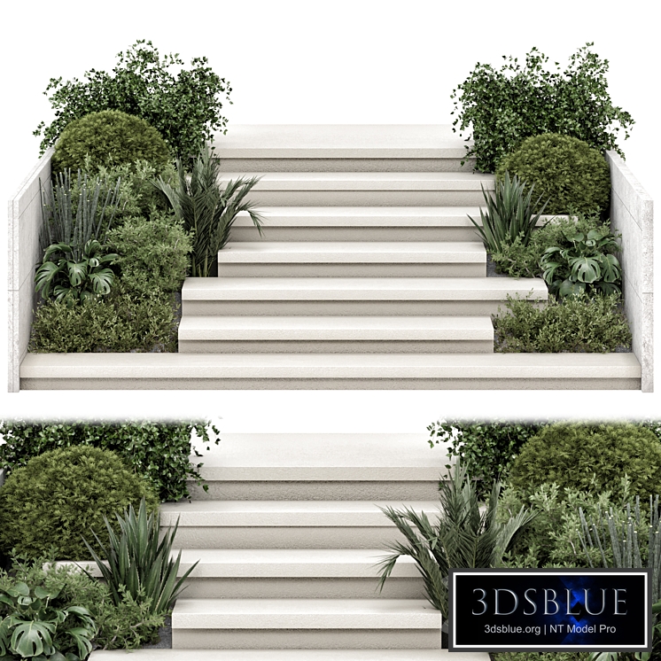 Backyard and Landscape Entrance and Exit Stairs - Set 2078