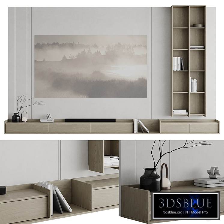 TV wall with image from projector 008