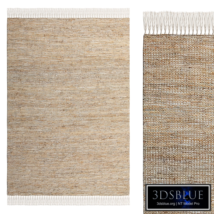 Aidas Jute Leather Rug By La Redoute