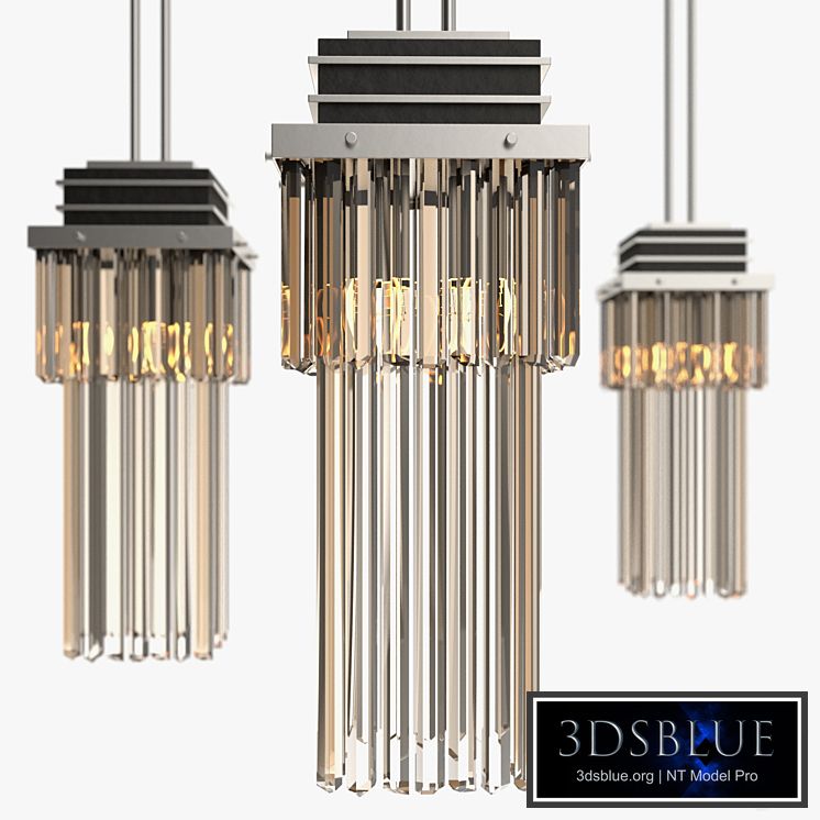 Hanging lamp with crystals