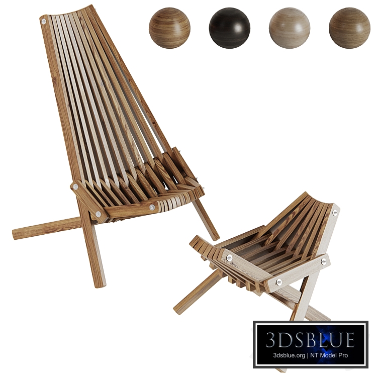 Chaise longue No. 3 (chair, recliner) with table from Toby Chairs