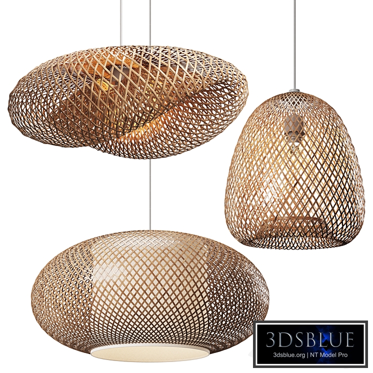 Set of Wicker lamps #4