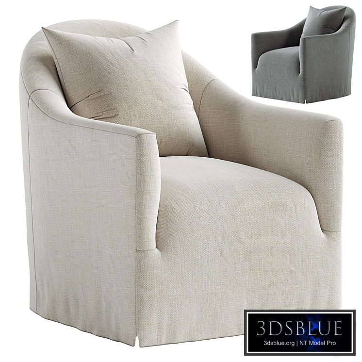 Trudeaux Slipcover Swivel Chair