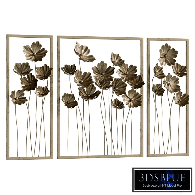 Metal Tulips Wall Decor