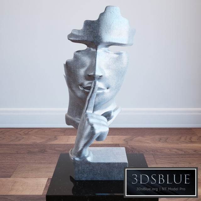 MODREST WHISPER MODERN SILVER SCULPTURE